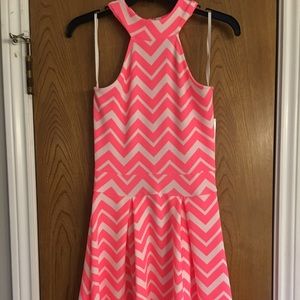Pink Lily Boutique Chevron Dress NWT